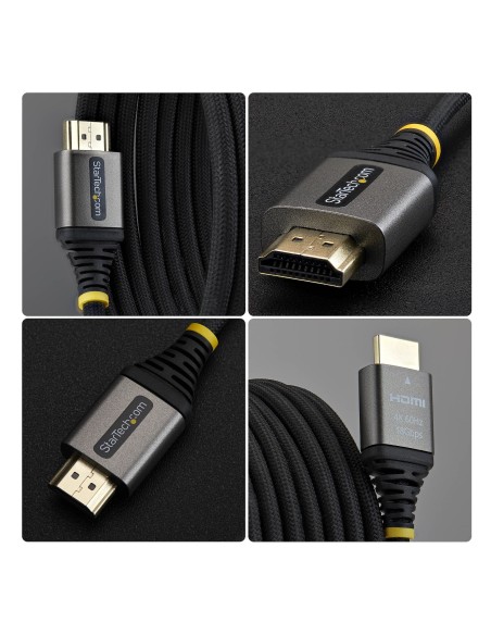 StarTech.com Cavo HDMI High Speed Premium Certificato da 2 m, Ultra Flessibile, 4K 60Hz 1440p 144Hz, HDR10 ARC, 18Gbps, Cavo