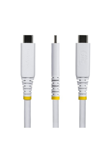 StarTech.com Cavo USB4 da 50cm, 40 Gbps, Cavo USB-C certificato USB-IF, 240W PD, 8K 60Hz   4K 240 Hz DP2.1 DP40, Rivestimento