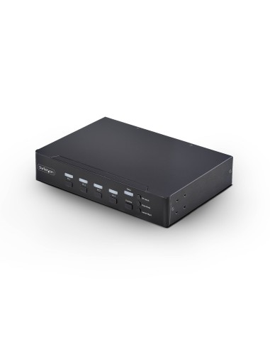 StarTech.com KVM DisplayPort a 4 Porte con Mouse Roaming e Multi-View   Picture-in-Picture, 4K 60Hz, Hub USB 3.0 5Gbps,