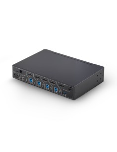StarTech.com KVM DisplayPort a 4 Porte con Mouse Roaming e Multi-View   Picture-in-Picture, 4K 60Hz, Hub USB 3.0 5Gbps, 2