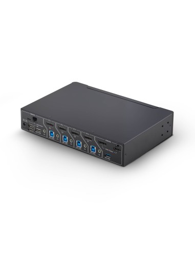 StarTech.com KVM DisplayPort a 4 Porte con Mouse Roaming e Multi-View   Picture-in-Picture, 4K 60Hz, Hub USB 3.0 5Gbps,