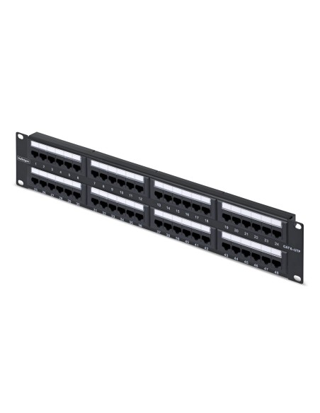 StarTech.com Pannello Patch Cat6 da 48 porte 2U montabile su rack, RJ45, UTP, 110 Punch-Down, Patch Panel  Pannelllo di rete