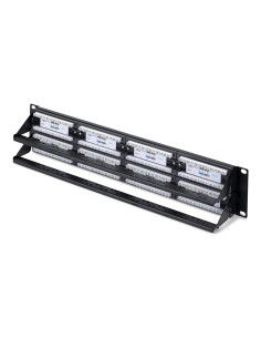 StarTech.com Pannello Patch Cat6 da 48 porte 2U montabile su rack, RJ45, UTP, 110 Punch-Down, Patch Panel  Pannelllo di rete 2