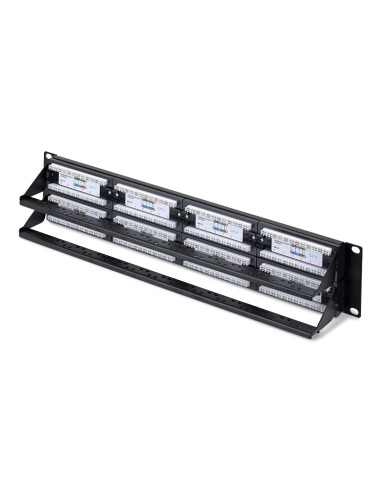 StarTech.com Pannello Patch Cat6 da 48 porte 2U montabile su rack, RJ45, UTP, 110 Punch-Down, Patch Panel  Pannelllo di rete
