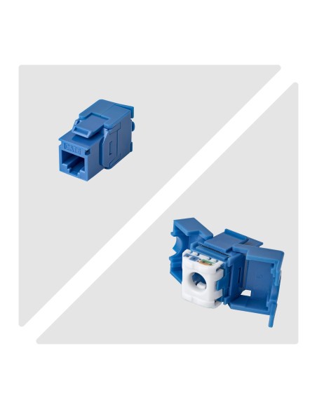 StarTech.com Connettore Keystone RJ45 Cat6 UTP, Confezione da 24 Prese Ethernet per Scatola a Muro, Terminazione a 180° Blu
