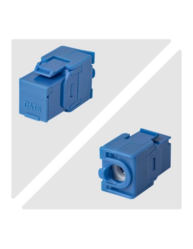 StarTech.com Connettore Keystone RJ45 Cat6 UTP, Confezione da 24 Prese Ethernet per Scatola a Muro, Terminazione a 180° Blu