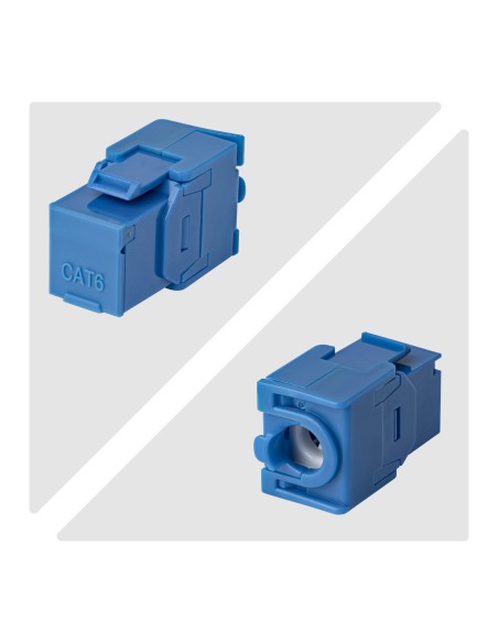 StarTech.com Connettore Keystone RJ45 Cat6 UTP, Confezione da 24 Prese Ethernet per Scatola a Muro, Terminazione a 180° Blu