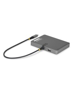StarTech.com Adattatore USB-C per Workstation Quad Monitor, DisplayPort 1.4, 4K 60Hz, Pass-through PD 140W per Ricarica Laptop, 2