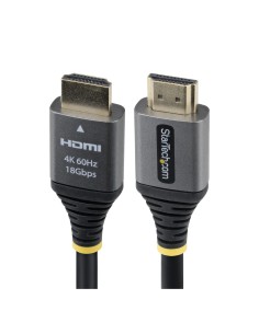 StarTech.com Cavo HDMI High Speed Premium Certificato da 1,5 m, HDMI 2.0, 4K 60Hz   1440p 144Hz, con HDR10 e ARC, Larghezza di
