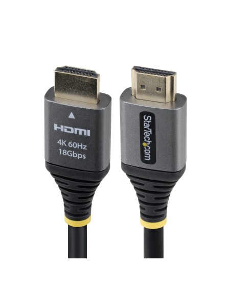 StarTech.com Cavo HDMI High Speed Premium Certificato da 1,5 m, HDMI 2.0, 4K 60Hz   1440p 144Hz, con HDR10 e ARC, Larghezza di