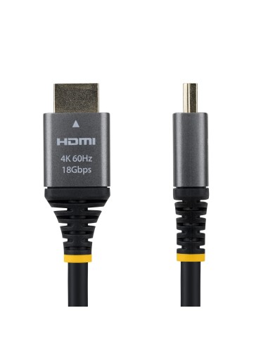 StarTech.com Cavo HDMI High Speed Premium Certificato da 1,5 m, HDMI 2.0, 4K 60Hz   1440p 144Hz, con HDR10 e ARC, Larghezza di