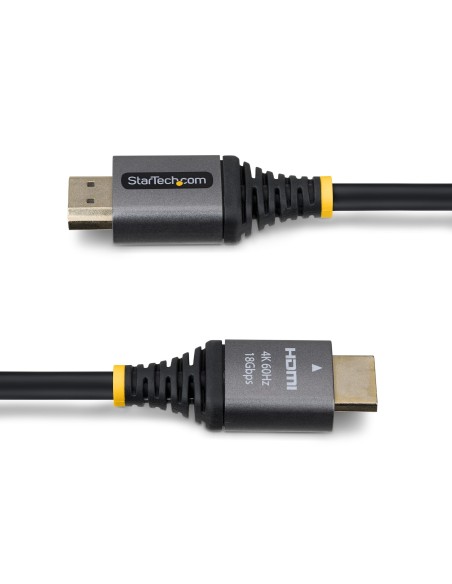 StarTech.com Cavo HDMI High Speed Premium Certificato da 1,5 m, HDMI 2.0, 4K 60Hz   1440p 144Hz, con HDR10 e ARC, Larghezza di