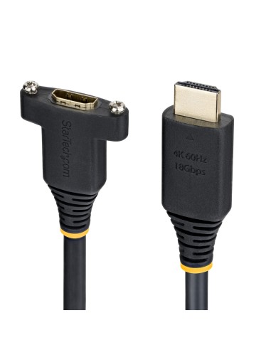 StarTech.com Cavo HDMI da Pannello 1 m, Prolunga High Speed, 4K 60Hz 1440p 144Hz, Adattatore Maschio Femmina da Pannello