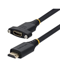 StarTech.com Cavo HDMI da Pannello 1 m, Prolunga High Speed, 4K 60Hz 1440p 144Hz, Adattatore Maschio Femmina da Pannello 2