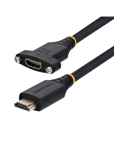 StarTech.com Cavo HDMI da Pannello 1 m, Prolunga High Speed, 4K 60Hz 1440p 144Hz, Adattatore Maschio Femmina da Pannello