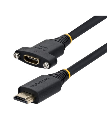 StarTech.com Cavo HDMI da Pannello 1 m, Prolunga High Speed, 4K 60Hz 1440p 144Hz, Adattatore Maschio Femmina da Pannello