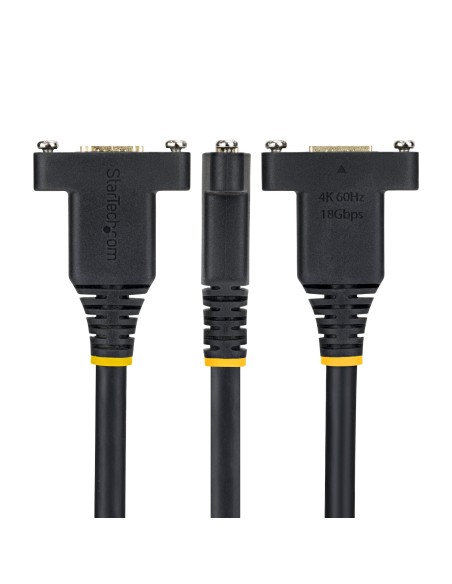 StarTech.com Cavo HDMI da Pannello 1 m, Prolunga High Speed, 4K 60Hz 1440p 144Hz, Adattatore Maschio Femmina da Pannello