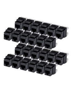 StarTech.com Connettore Keystone RJ45 Cat6 UTP, Confezione da 24 Prese Ethernet per Scatola a Muro, Terminazione 110 Punch Down