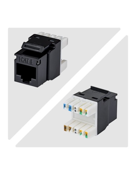 StarTech.com Connettore Keystone RJ45 Cat6 UTP, Confezione da 24 Prese Ethernet per Scatola a Muro, Terminazione 110 Punch Down