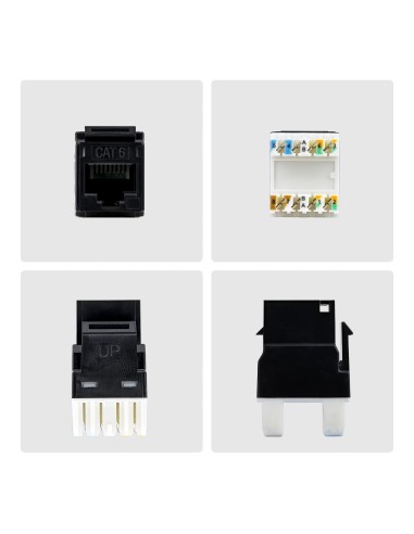 StarTech.com Connettore Keystone RJ45 Cat6 UTP, Confezione da 24 Prese Ethernet per Scatola a Muro, Terminazione 110 Punch Down