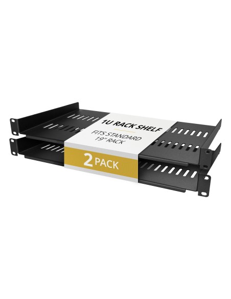 StarTech.com Ripiano rack server 1U (2 pezzi), mensola rack 19" ventilata tipo cantilever, profondità 25cm, struttura