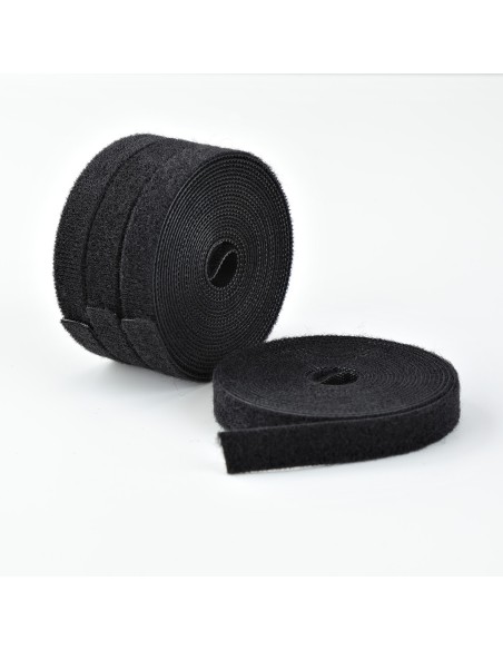 StarTech.com 4 Rotoli di Nastro a Strappo da 4,6 m, Larghezza 12,7 mm, Nero, Fascette per Cavi Riutilizzabili Tagliabili a
