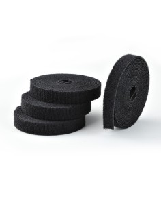 StarTech.com 4 Rotoli di Nastro a Strappo da 4,6 m, Larghezza 12,7 mm, Nero, Fascette per Cavi Riutilizzabili Tagliabili a 2
