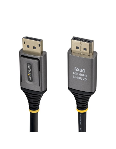 StarTech.com Cavo DisplayPort 2.1 da 2 m, certificato VESA DP80, 10K 8K 60Hz non compresso, 16K 60Hz   8K 240Hz con DSC 1.2a,