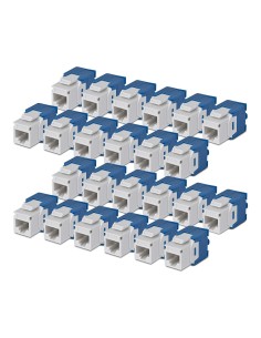 StarTech.com Connettore Keystone RJ45 Cat6 UTP, Confezione da 24 Prese Ethernet per Scatola a Muro, Terminazione a 180° Bianco