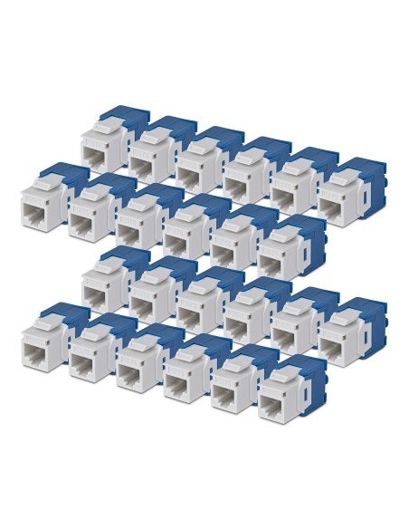StarTech.com Connettore Keystone RJ45 Cat6 UTP, Confezione da 24 Prese Ethernet per Scatola a Muro, Terminazione a 180° Bianco