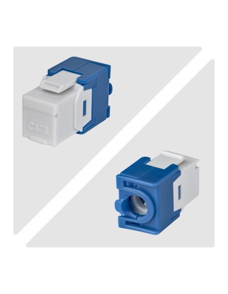StarTech.com Connettore Keystone RJ45 Cat6 UTP, Confezione da 24 Prese Ethernet per Scatola a Muro, Terminazione a 180° Bianco