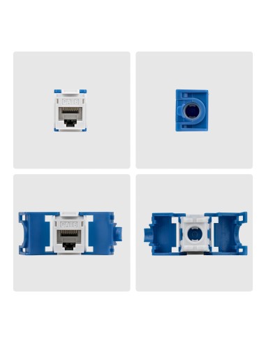 StarTech.com Connettore Keystone RJ45 Cat6 UTP, Confezione da 24 Prese Ethernet per Scatola a Muro, Terminazione a 180° Bianco