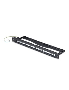 StarTech.com Patch Panel Vuoto a 24 Porte 1U, Pannello Patch per Connettori Keystone RJ45 STP Cat6 con Barra di Gestione Cavi,