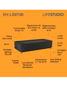 Epson Lifestudio Grand EH-LS970B - Nero metallizzato
