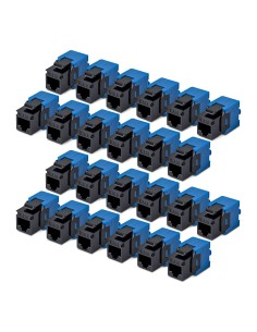 StarTech.com Connettore Keystone RJ45 Cat6 UTP, Confezione da 24 Prese Ethernet per Scatola a Muro, Terminazione a 180° Nero
