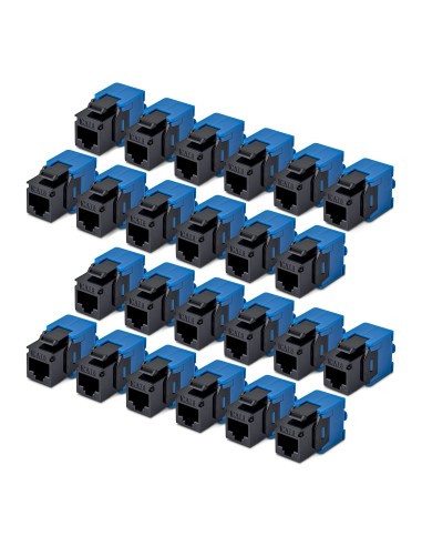 StarTech.com Connettore Keystone RJ45 Cat6 UTP, Confezione da 24 Prese Ethernet per Scatola a Muro, Terminazione a 180° Nero