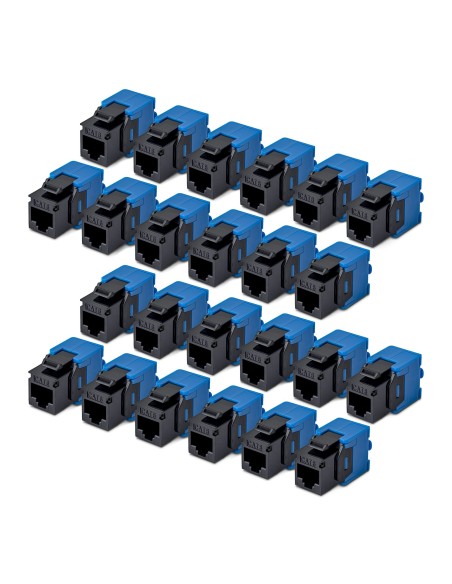StarTech.com Connettore Keystone RJ45 Cat6 UTP, Confezione da 24 Prese Ethernet per Scatola a Muro, Terminazione a 180° Nero