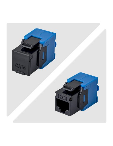 StarTech.com Connettore Keystone RJ45 Cat6 UTP, Confezione da 24 Prese Ethernet per Scatola a Muro, Terminazione a 180° Nero