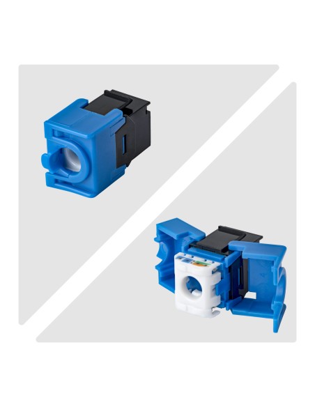 StarTech.com Connettore Keystone RJ45 Cat6 UTP, Confezione da 24 Prese Ethernet per Scatola a Muro, Terminazione a 180° Nero
