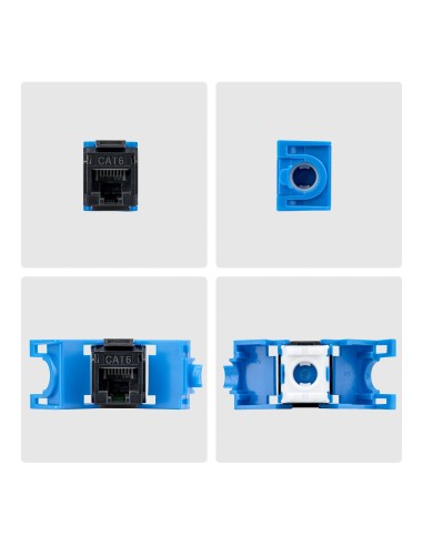StarTech.com Connettore Keystone RJ45 Cat6 UTP, Confezione da 24 Prese Ethernet per Scatola a Muro, Terminazione a 180° Nero