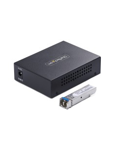 StarTech.com Media Converter Fibra LC Monomodale (SM) per reti Gigabit 10 100 1000, Standalone, RJ45 a fibra LC, 40 km, TAA 2