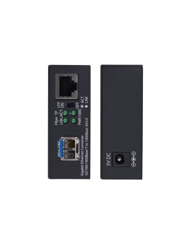 StarTech.com Media Converter Fibra LC Monomodale (SM) per reti Gigabit 10 100 1000, Standalone, RJ45 a fibra LC, 40 km, TAA