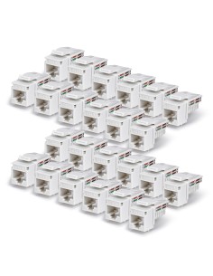 StarTech.com Connettore Keystone RJ45 Cat6 UTP, Confezione da 24 Prese Ethernet per Scatola a Muro, Terminazione 110 Punch Down