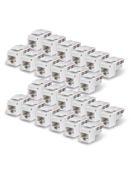 StarTech.com Connettore Keystone RJ45 Cat6 UTP, Confezione da 24 Prese Ethernet per Scatola a Muro, Terminazione 110 Punch Down