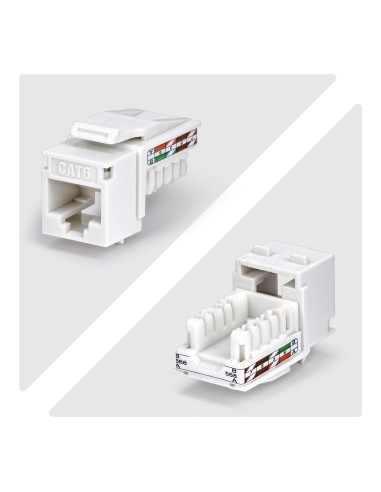 StarTech.com Connettore Keystone RJ45 Cat6 UTP, Confezione da 24 Prese Ethernet per Scatola a Muro, Terminazione 110 Punch Down
