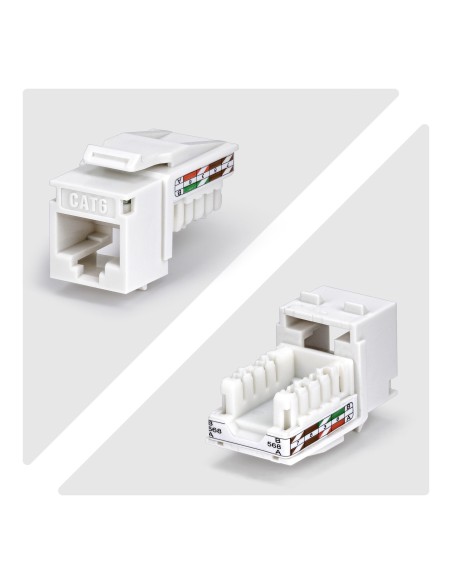 StarTech.com Connettore Keystone RJ45 Cat6 UTP, Confezione da 24 Prese Ethernet per Scatola a Muro, Terminazione 110 Punch Down