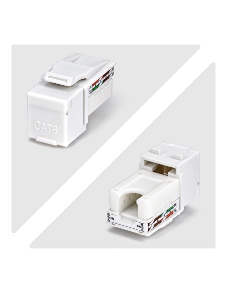 StarTech.com Connettore Keystone RJ45 Cat6 UTP, Confezione da 24 Prese Ethernet per Scatola a Muro, Terminazione 110 Punch Down