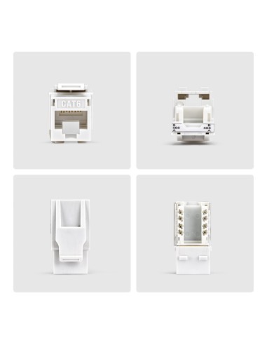 StarTech.com Connettore Keystone RJ45 Cat6 UTP, Confezione da 24 Prese Ethernet per Scatola a Muro, Terminazione 110 Punch Down