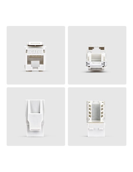 StarTech.com Connettore Keystone RJ45 Cat6 UTP, Confezione da 24 Prese Ethernet per Scatola a Muro, Terminazione 110 Punch Down