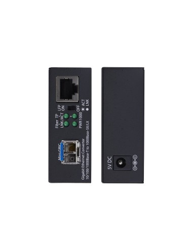 StarTech.com Media Converter Fibra LC Monomodale (SM) per reti Gigabit 10 100 1000, Standalone, RJ45 a fibra LC, 20 km, TAA